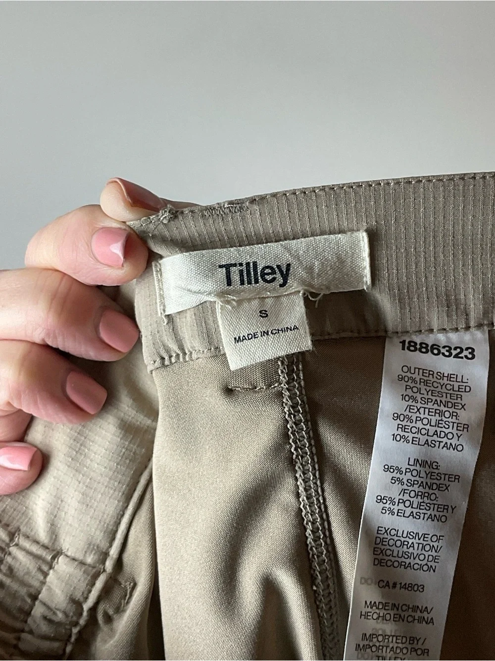 Womens Tilley Flat Front Casual Athletic Khaki Skort Golf Gorpcore Outdoor Small